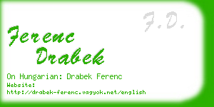 ferenc drabek business card